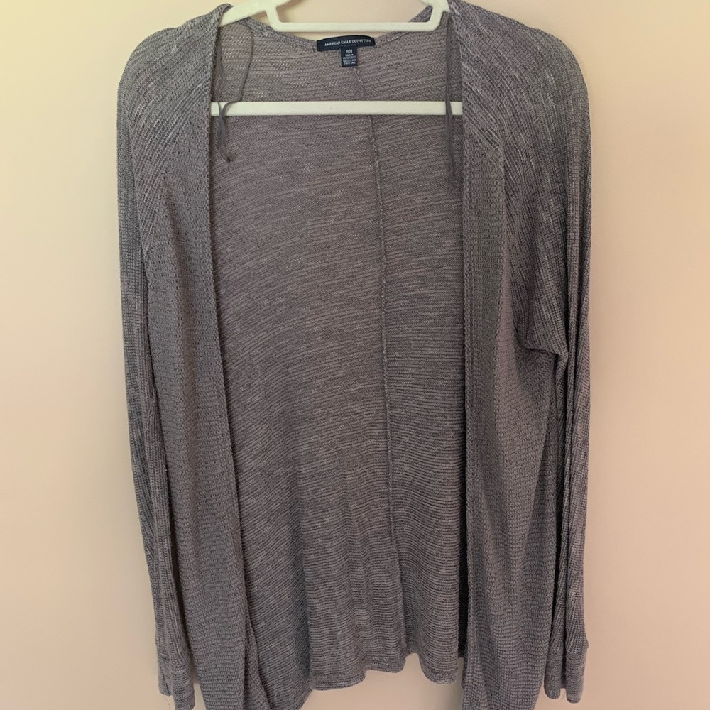 Brown/Grey American Eagle Cardigan